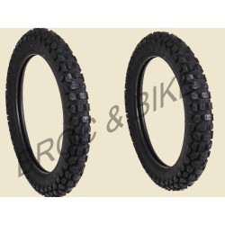 Lot de 2 pneus DURO TRAIL HF333 K550 4.10-18 et 2.75-21 IDEAL 125 DTMX