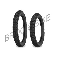 Lot de 2 pneus  SHINKO TYPE ORIGINE 3.50-18 et 2.75-21 IDEAL 125 DTMX
