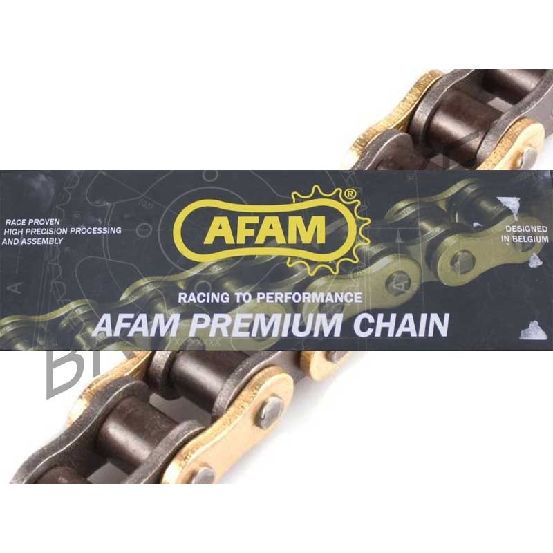 Chaine AFAM Super Renforcée Or 118 maillons 125 DTMX +attache rapide