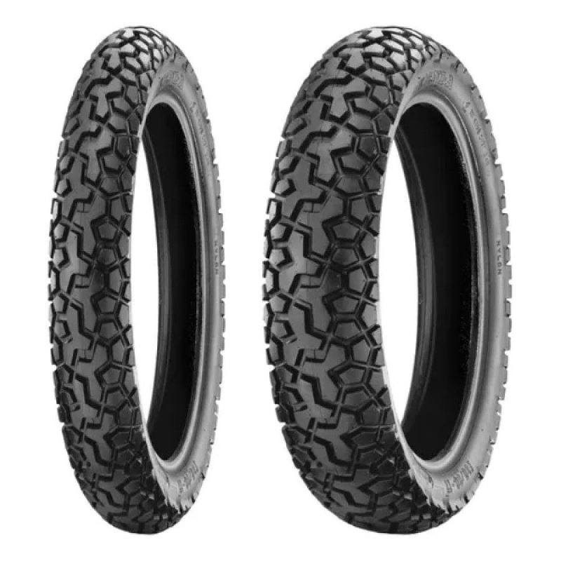 Lot de 2 pneus KENDA TRAIL K280 3.50-18 et 2.75-21 IDEAL 125 DTMX